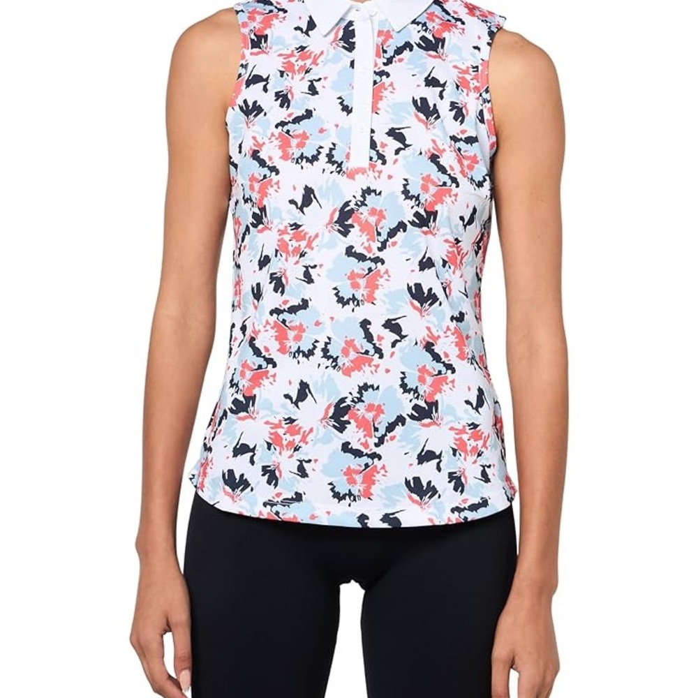PUMA Women's Pique Borrego Sl Polo in White Glow-silver Sk - Size XS NWT